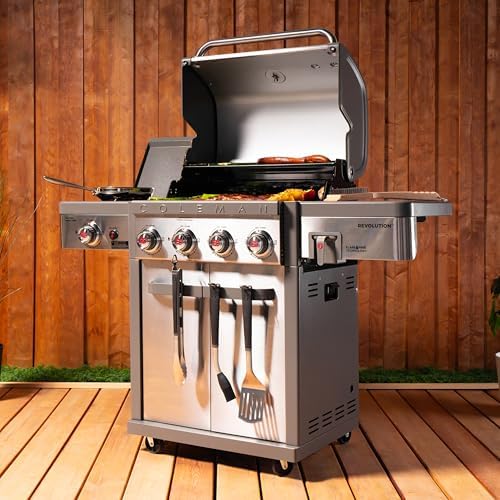 Coleman Revolution 4-Burner Gas Grill with Side Burner, Convertible Propane to Natural Gas, 50,000 + 13,000 BTU, 650 sq in, Outdoor BBQ Grill - Image 2