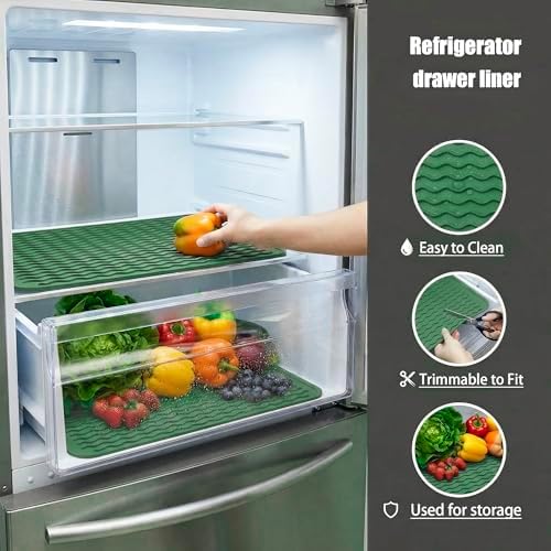 MicoYang Silicone Dish Drying Mat — Quick-Dry Ridges Counter & Sink Pad, Heat-Resistant Trivet to 450°F, Non-Slip & Dishwasher Safe, Roll-Up Storage, 18 Colors & 9 Sizes (Green, 16"×12") - Image 5