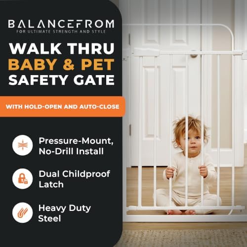 BalanceFrom Easy Walk-Thru Baby Safety Gate, Fits 29.1" to 38.5" Openings - Image 2