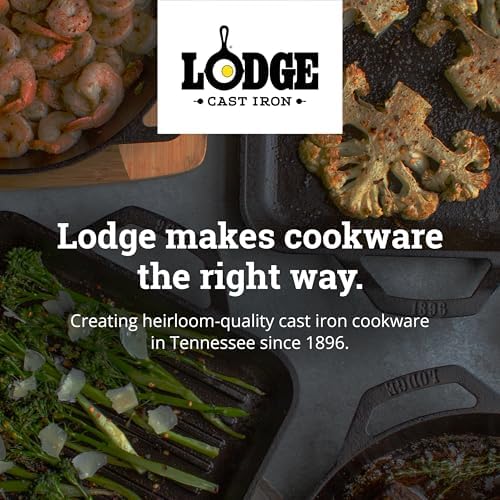 Lodge 8" Cast Iron Skillet - Chef Collection - Perfect Sear - Ergonomic Handles - Superior Heat Retention - Cast Iron Cookware & Skillet (Pack of 2) - Image 7