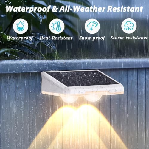 Brightever Solar Fence Lights Outdoor White 8-Pack, Color Changing - Image 6