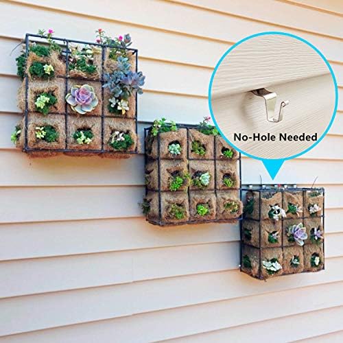 MIUKAA No-Hole Vinyl Siding Hooks, 12-Pack Stainless Steel Clips, 12lb Load - Image 3