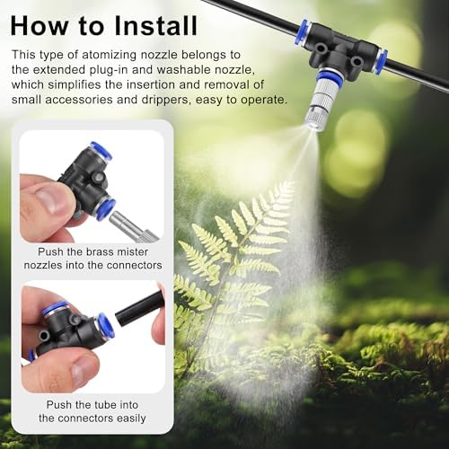 30 Pcs Brass Misting Nozzles Mister Replacement Nozzles with Filter Mesh - Image 5