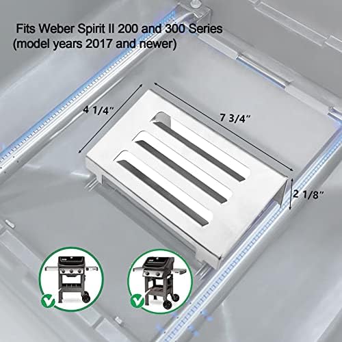 67060 Heat Deflector for Weber Spirit II 200 & 300 Series Grills (2017 and Newer), Replacement Part for Spirit II E210 E220 E310 S210/220 S310, Stainless Steel Heat Deflector for Weber Spirit 2 Parts - Image 2