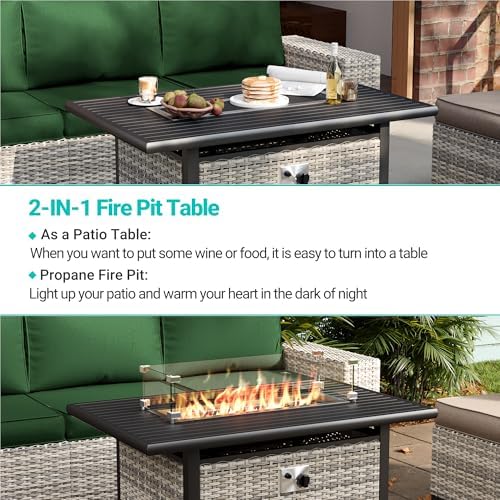 Outdoor Patio Furniture Set PE Wicker Rattan Outdoor Sectional Sofa - Image 2