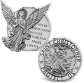 Guardian Angel Visor Clip for Car, St Christopher Medal for Car, Never Drive Faster Clip 2.95 Inch, Drive Safe Inspirational Gifts for Women Men (2pcs -1 Guadian Angel & 1 St. Christopher) by Meliatomia