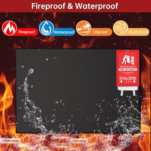 76x52 inch Grill Mat for Blackstone,Fire Pit Mat with Fire Blanket - Image 3