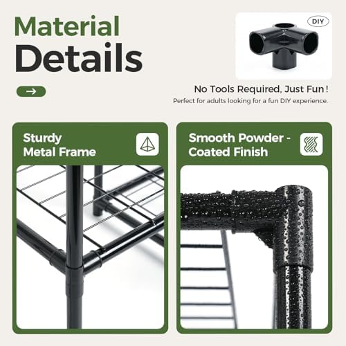 Bamworld Corner Plant Stand Indoor Metal Plant Shelf 5-Tier - Image 4
