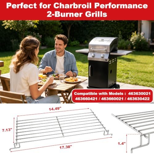 DELSbbq Grill Warming Rack for Charbroil Performance 2 Burner Grills - Image 2