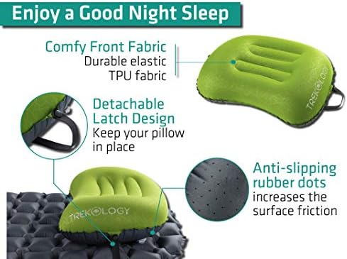 TREKOLOGY Aluft 2.0 Small Inflatable Camping Pillow for Backpacking, Travel - Image 3