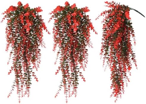 RECUTMS Artificial Monkey Hanging Plants Faux Draping Trailing Greenery 3Pc by RECUTMS