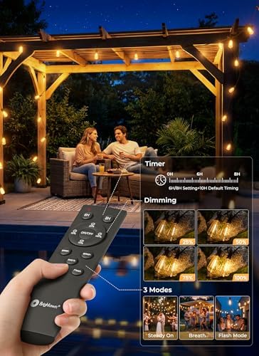 Brightown 37FT Solar String Lights Outdoor, 10+1 Shatterproof LED Lights - Image 5