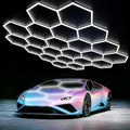 LZHOME Hexagon LED Garage Light: Super Bright 88000LM Honeycomb Garage Light, 22 Hex DIY Hexagon Led Lights for Gym Basement Hair Salon by LZHOME