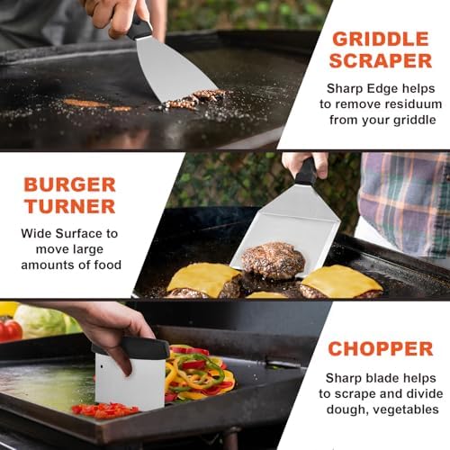 Joyfair 8Pcs Griddle Spatula Accessories for Blackstone, (PP Handles) - Image 3