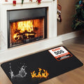 Fireproof Fireplace Rug for Home Protection, 3' x 2' x 0.04'', Black by TOHONFOO
