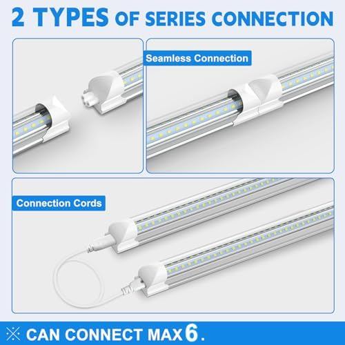 SHOPLED LED Shop Light 4FT, 45W 6300LM 5000K Daylight White, V-Shape - Image 3