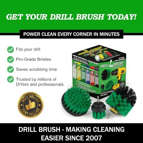 Drillbrush Green Kitchen Drill Brush Set for Oven, Air Fryer & Cabinets - Image 6