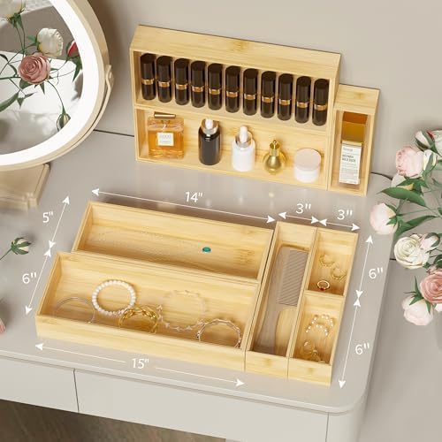 Bamboo Kitchen Drawer Organizer, Deep 2-Pack, 14" x 5" x 2.5" - Image 6