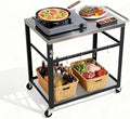 Endark Multi-Functional Stainless Steel Food Prep Cart – A Rolling Kitchen and Dining Table Designed for BBQs, Grills, Patios, and Gardens, Outdoor by ENDARK