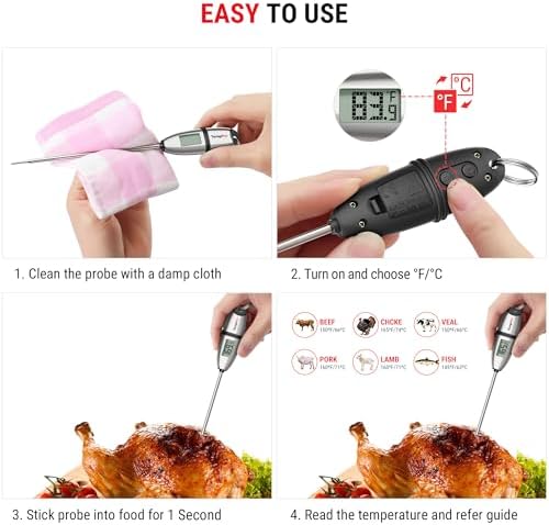 TempPro TempSwift 1 Sec Meat Thermometer Digital for Kitchen Cooking Food - Image 5