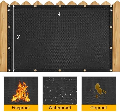 3' X 4' Grill Heat Shield for Deck Railing, Fireproof Heat Shield for Grill - Image 3