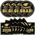 40Pcs Graduation Plates and Napkins 2026 Party Supplies, Class Of 2026 Disposable Black Gold Tableware Set for Congrats Grad Party Decorations (Graduation) by Unknown