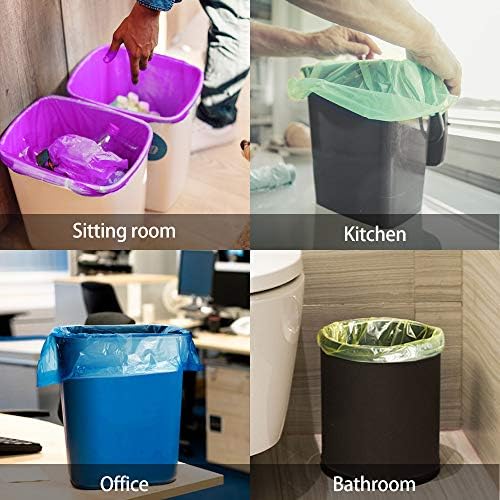 Teivio Small Colorful Clear Trash Bags 1.2 Gallon 330 Count Garbage Bags - Image 6