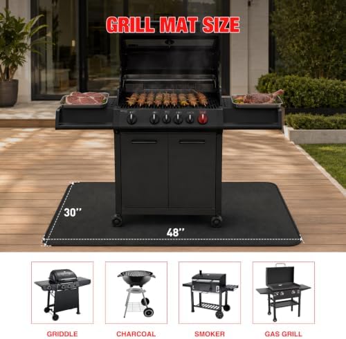 Yesker 48 x 30 Inch Under Grill Mat for Outdoor Grill, Patio & Deck, BBQ - Image 4