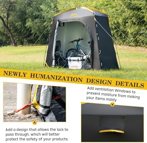 Happy Travel Bike Storage Shed Tent, Waterproof Portable Bicycle Cover Shed - Image 6