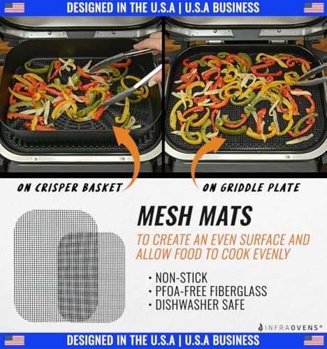 Grill Liners for Ninja Woodfire Outdoor Grill and Smoker, Reusable Mats for OG701 OG751 7-in-1 Outdoor Electric Wood Fire Master Grill and Air Fryer Accessories, Dishwasher Safe by INFRAOVENS - Image 3