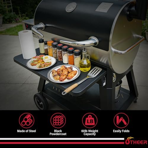 Utheer Folding Front Shelf for Recteq RT-1100, BBQ Prep Table - Image 4