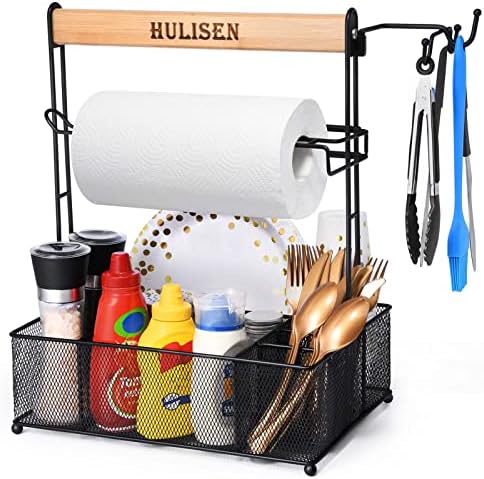 HULISEN Grill Caddy, BBQ Caddy with Paper Towel Holder by HULISEN