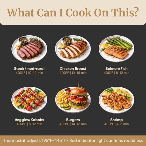 Elite Gourmet EMG-980BX Indoor Electric Round Grill, Non-Stick, 14" Black - Image 4