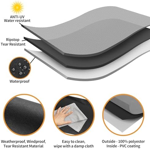NEXCOVER Electric Smoker Cover 30 Inch - BBQ Grill Cover for Masterbuilt Smokers, Waterproof Barbecue Cover, 18.5" W x 17.5" D x 33" H, Outdoor Vertical Smoker Cover for Cuisinart, Dyna-glo. - Image 4