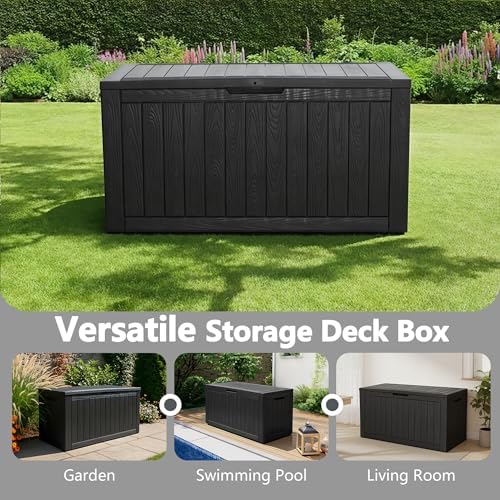 KAMABOKO Outdoor Storage Box, 110 Gallon Deck Box Outdoor Waterproof - Image 6