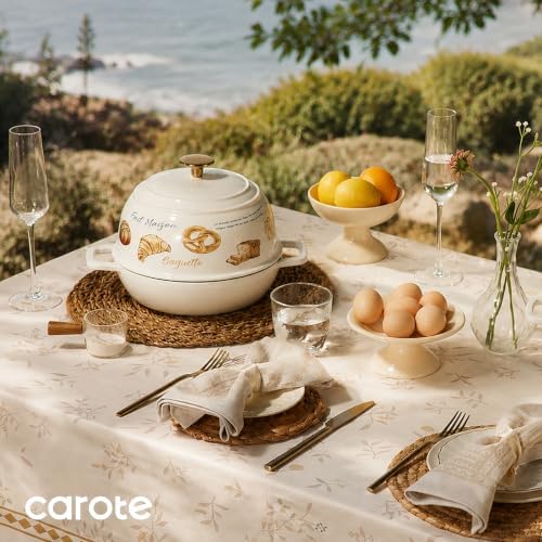CAROTE Enameled Cast Iron Dutch Oven, 5QT Pot with Lid & Gift Box - Image 7