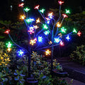 2 Pack Solar Lights Outdoor Waterproof, Garden Lights Solar Flowers by IUEECEN