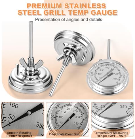 2'' Accurate Temperature Gauge for Chargriller 5050 5650 5072 3001 Grill - Image 6