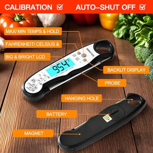 KULUNER Digital Instant Read Meat Thermometer for Cooking, Food,Grill - Image 4