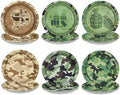 60Pcs Camo Army Birthday Party Paper Plates 7 Inch Disposable Heavy Duty Camo Military Dessert Plates Camouflage Military Decorations for Soldier Boys Men Army Hunting Birthday Party Supplies by Greencian