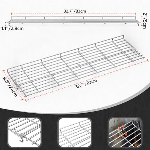 onlyfire Foldable Stainless Steel Warming Rack Grilling Replacement - Image 2
