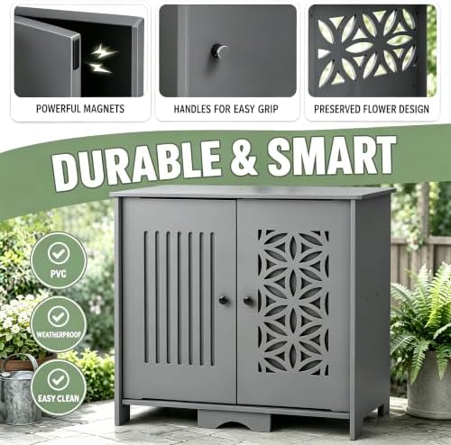 Outvita Outdoor Storage Cabinet PVC 2-in-1 Workstation - Image 3