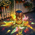 Colorful Solar Lanterns Outdoor Waterproof, Garden Decor LED Butterfly Solar Lights Gifts for Women Mom Sister Grandma, Metal Hanging Lantern for Outside Table Tree Garden Patio Yard Lawn Porch Decor by PASUTO