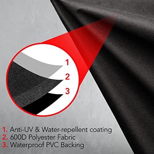 GrillTough Heavy Duty Griddle Cover for Outdoor Grill, 28 Inch Black - Image 2