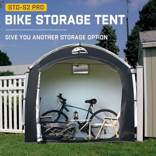 Happy Travel Bike Storage Shed Tent, Outdoor Portable Bicycle Storage Sheds - Image 5