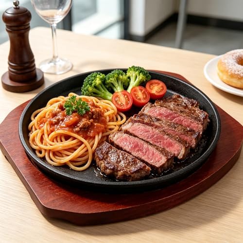 Cast Iron Fajita Plate, Skillet Pan, Steak Platter (9 inch with Base) - Image 6