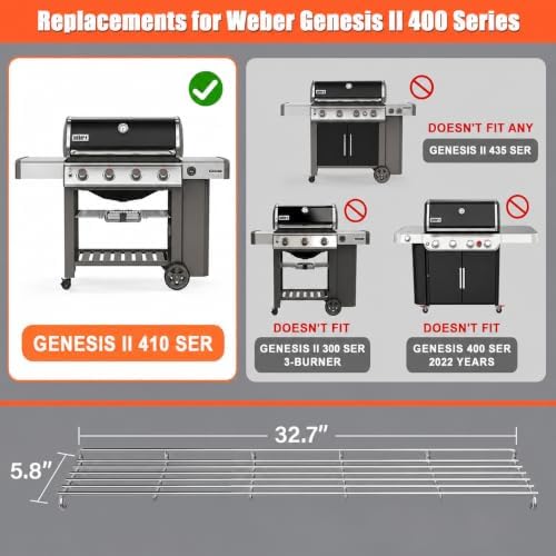 QuliMetal Grill Warming Rack for Weber GS4 Genesis II 400 Series Grills - Image 2