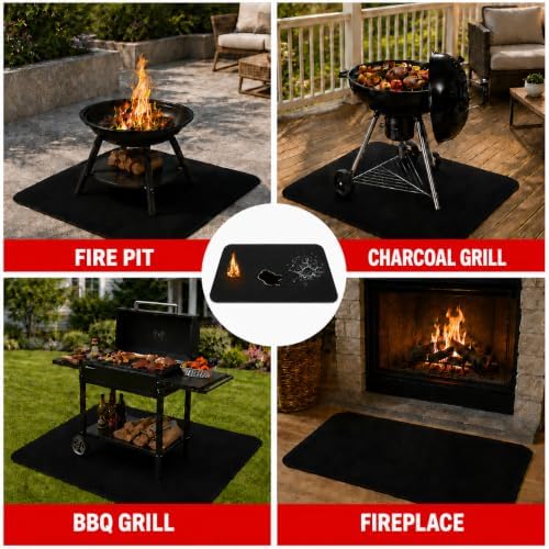 60 x40 Inch Under Grill Matt for Outdoor Grill Deck Protector - Image 6