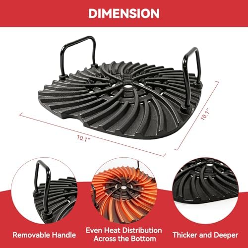 Grill Grate and Splatter Shield for Ninja Foodi 5-in-1 Grill Parts, Non-Stick Griddle Pan and Splatter Screen for Ninja Foodi AG300, AG301C, AG302, AG400 Accessories - Image 2