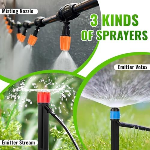 240FT Drip Irrigation System with 1/2'' 1/4'' Tubing Hose - Image 3